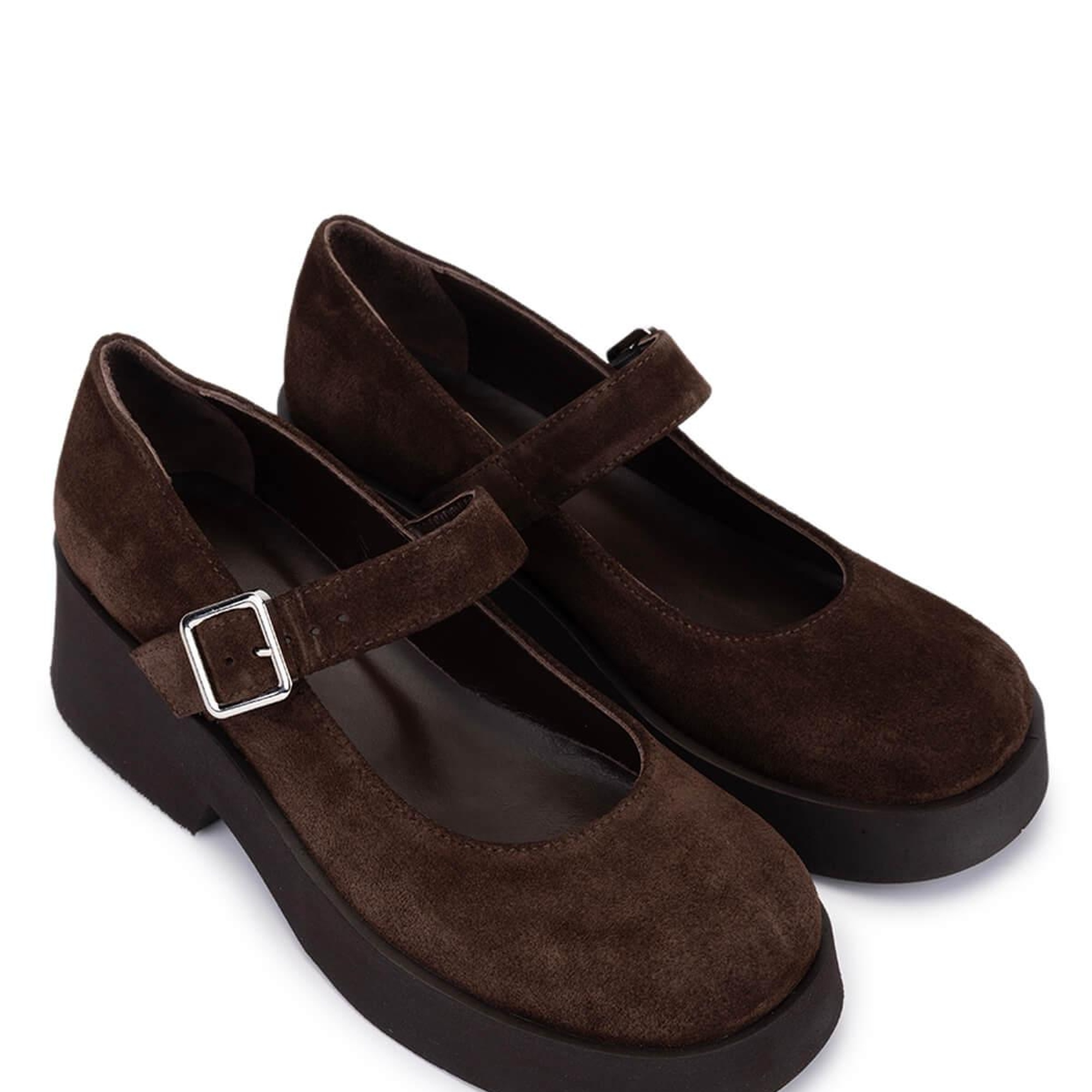 Tamer Tanca Kadın Hakiki Deri Kahverengi Süet Topuklu Ayakkabı