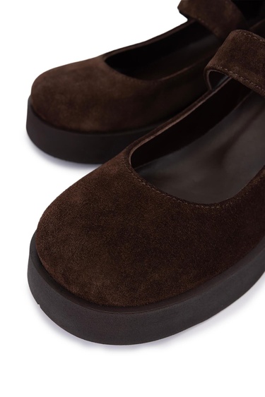  Tamer Tanca Kadın Hakiki Deri Kahverengi Süet Topuklu Ayakkabı