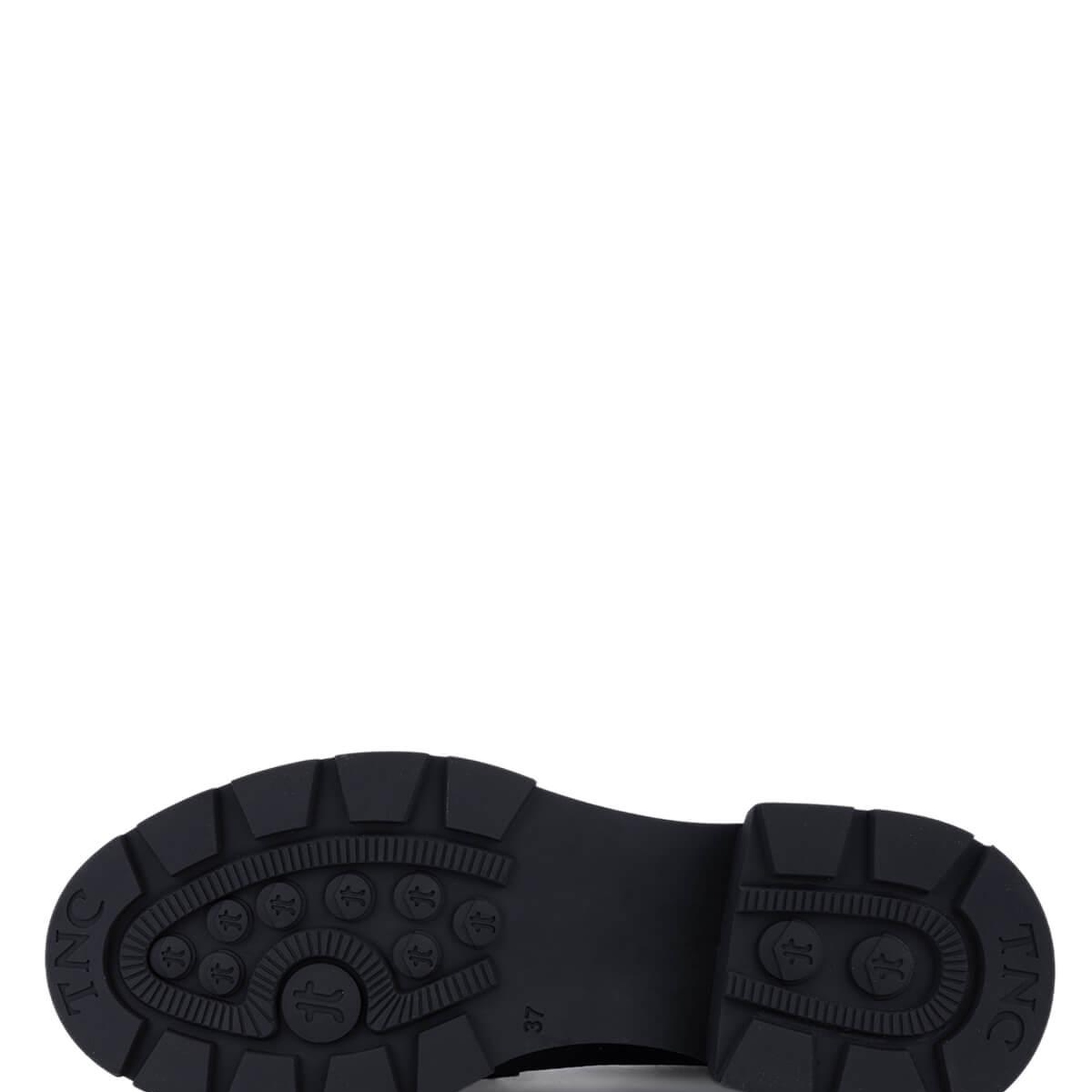 Tamer Tanca Kadın Hakiki Deri Siyah Jumbo Loafer Ayakkabı