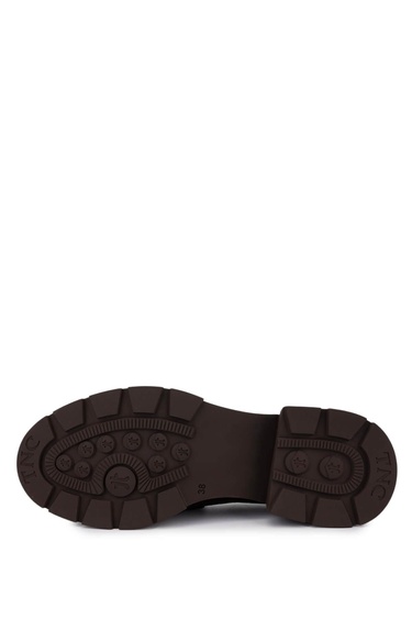  Tamer Tanca Kadın Hakiki Deri Kahverengi Loafer Ayakkabı