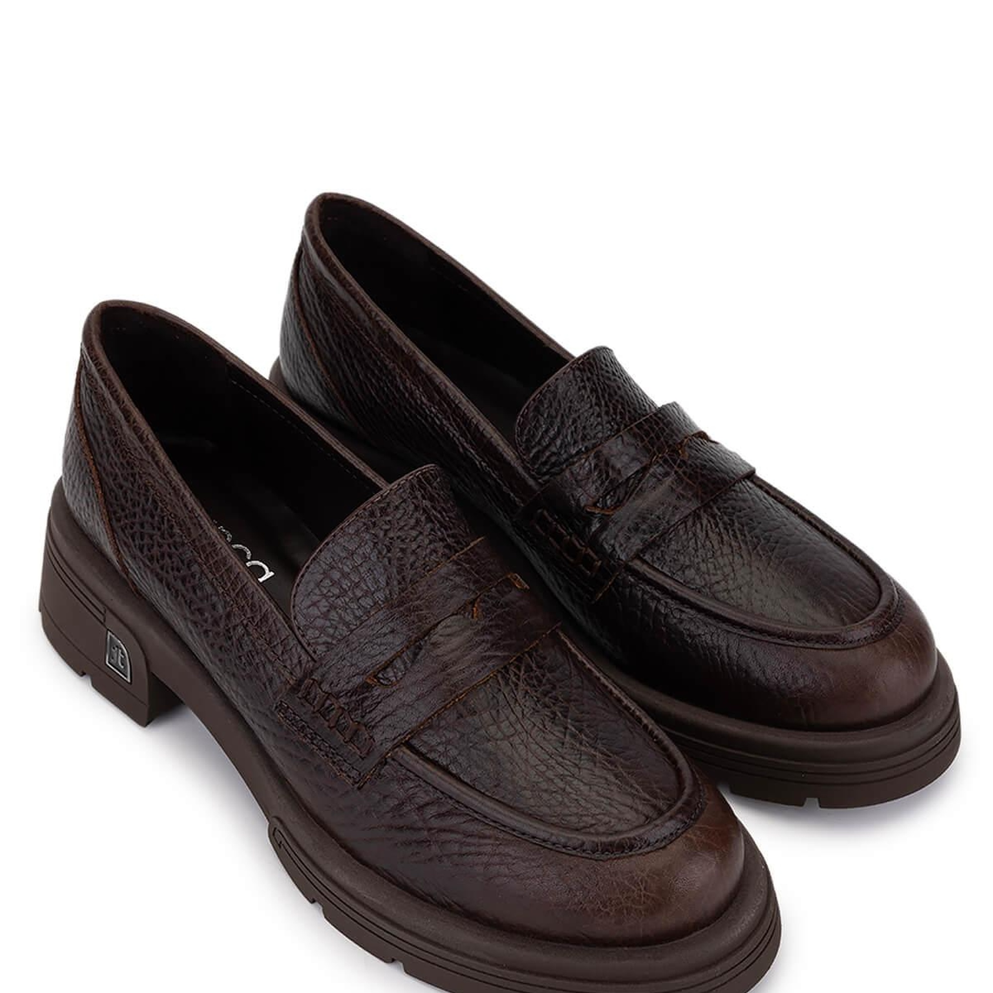 Tamer Tanca Kadın Hakiki Deri Kahverengi Loafer Ayakkabı