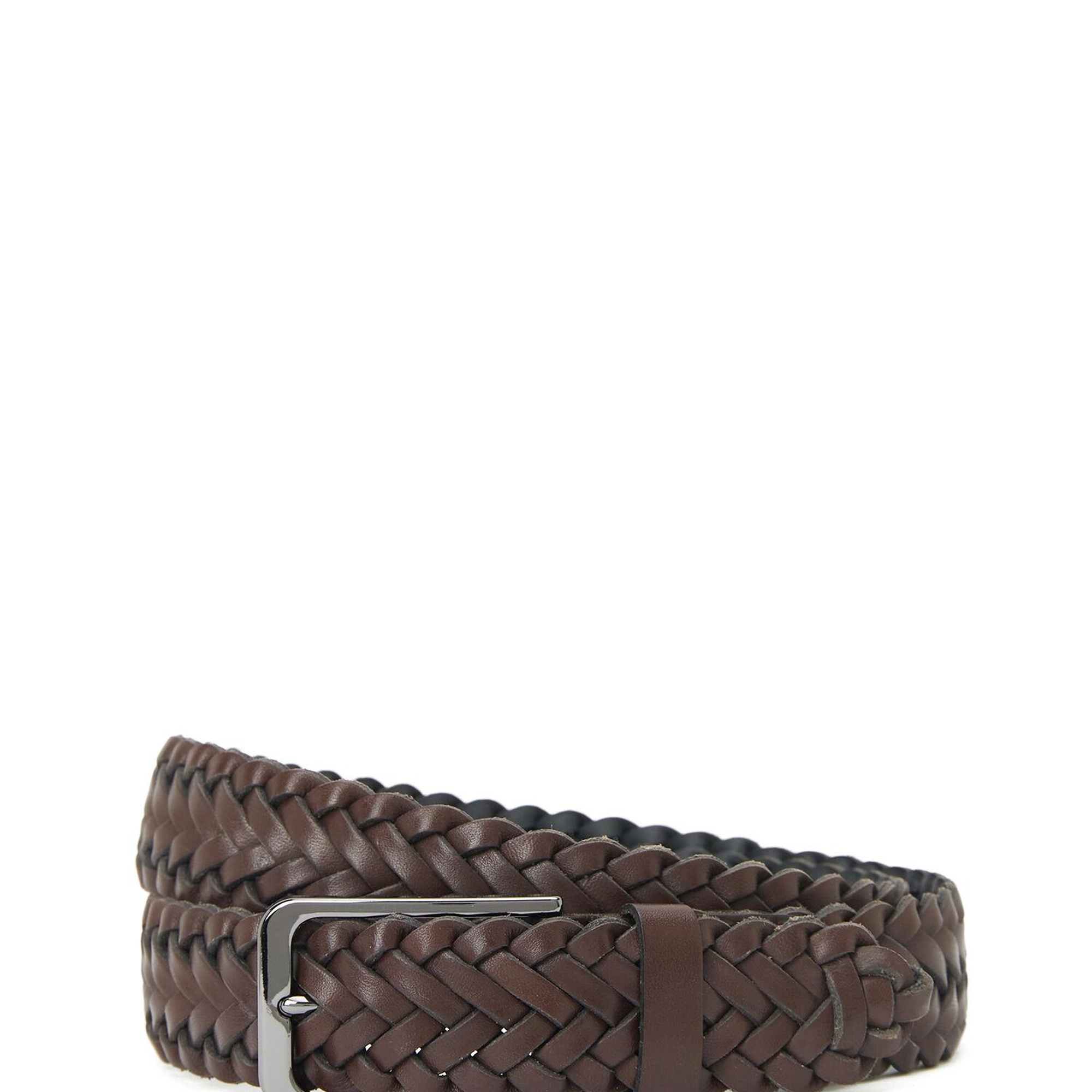 Beymen Club Erkek Kahverengi Örgü Dokulu Deri Kemer