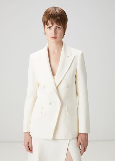  Beymen Club Kadın Ekru Kruvaze Ceket