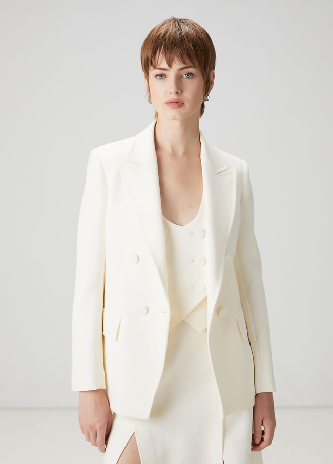  Beymen Club Kadın Ekru Kruvaze Ceket