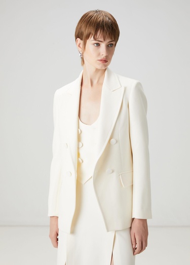  Beymen Club Kadın Ekru Kruvaze Ceket