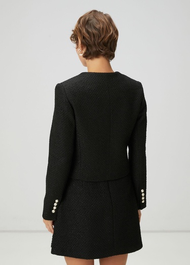  Beymen Club Kadın Siyah Tweed Ceket