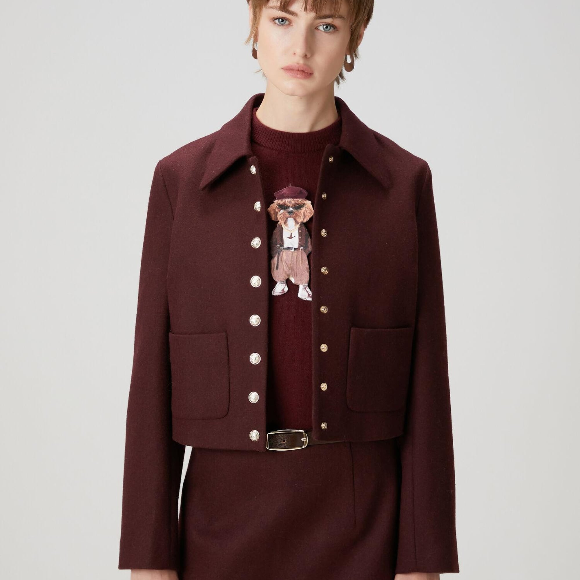 Beymen Club Kadın Bordo Yün Ceket