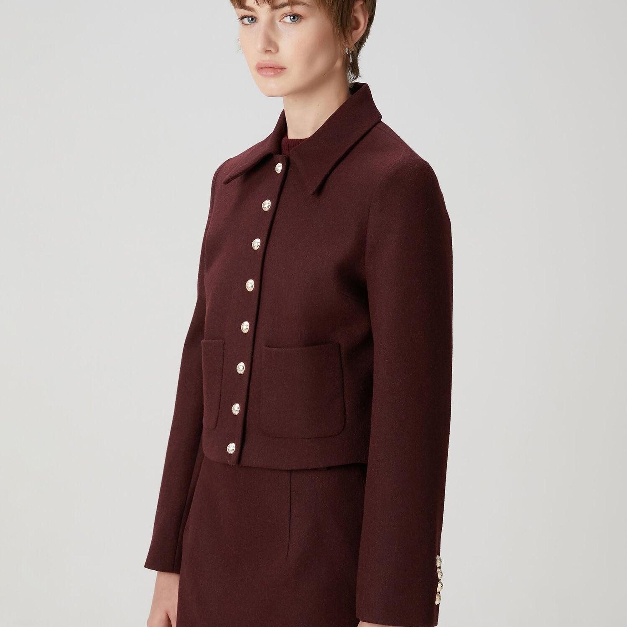 Beymen Club Kadın Bordo Yün Ceket