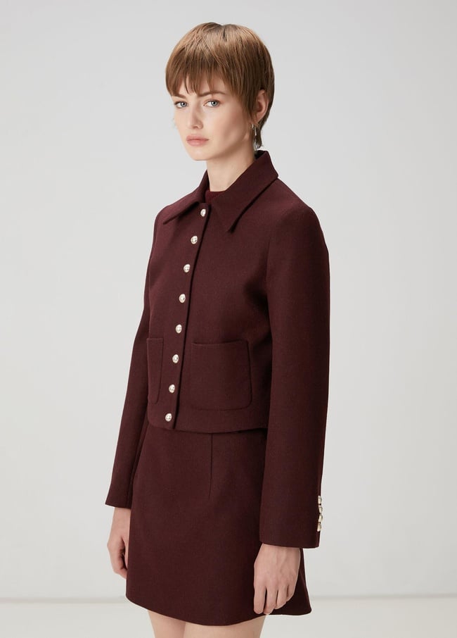  Beymen Club Kadın Bordo Yün Ceket