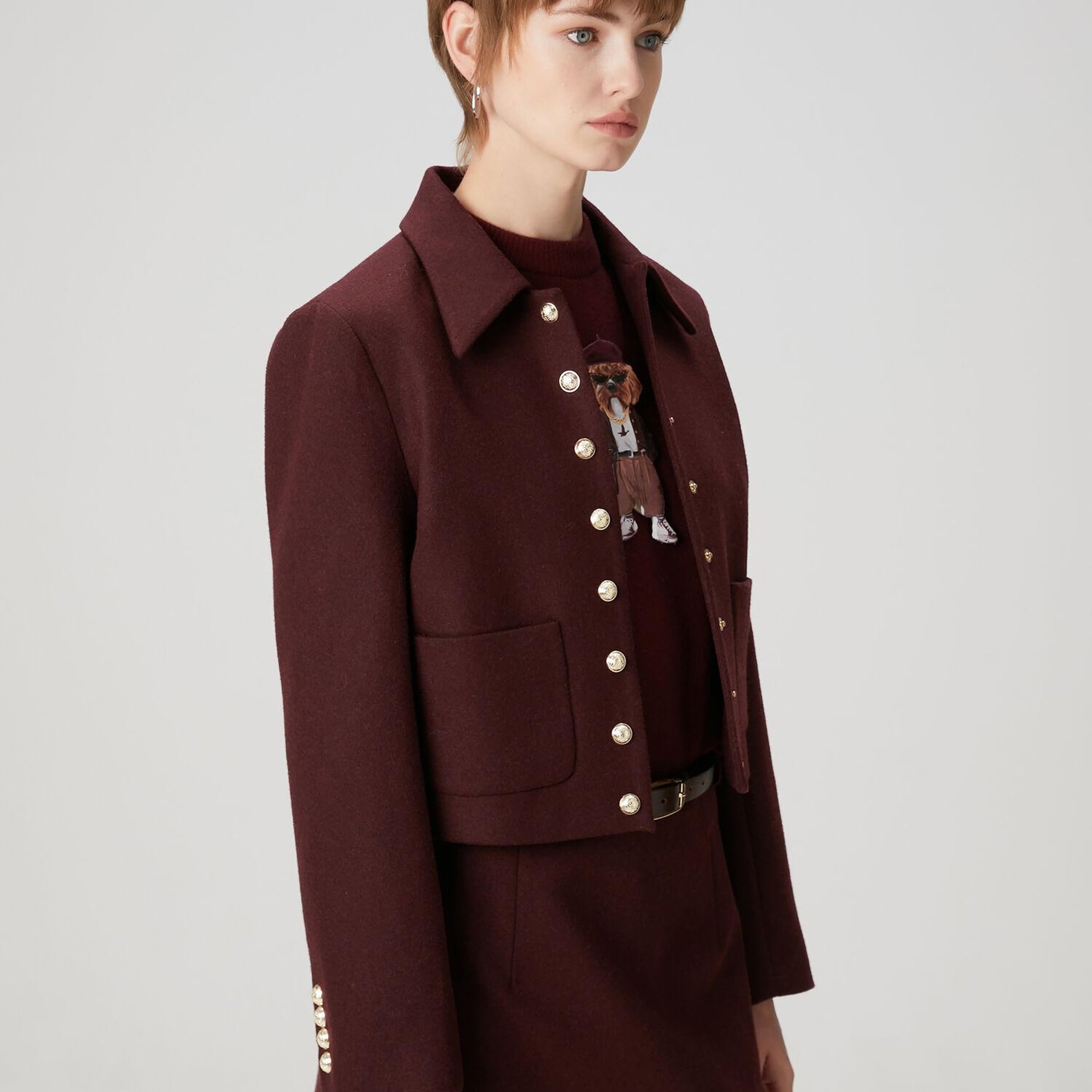 Beymen Club Kadın Bordo Yün Ceket