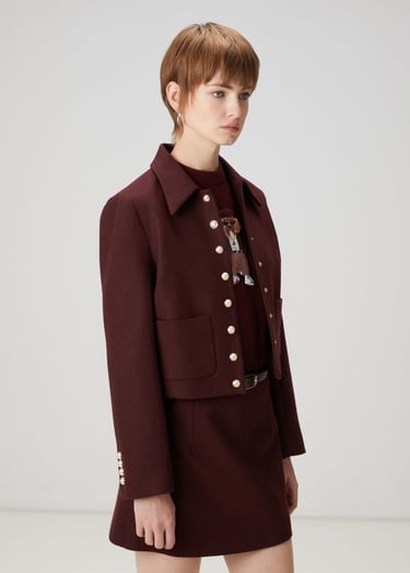  Beymen Club Kadın Bordo Yün Ceket