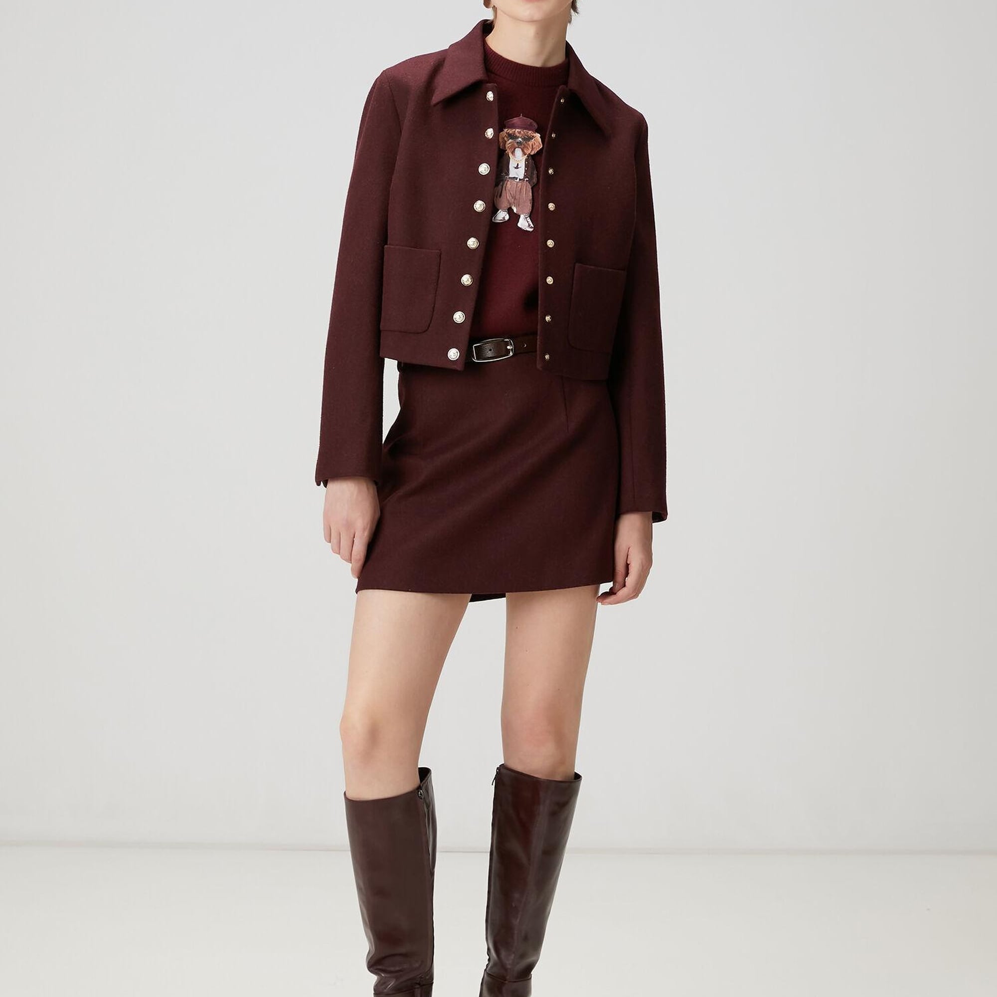 Beymen Club Kadın Bordo Yün Ceket