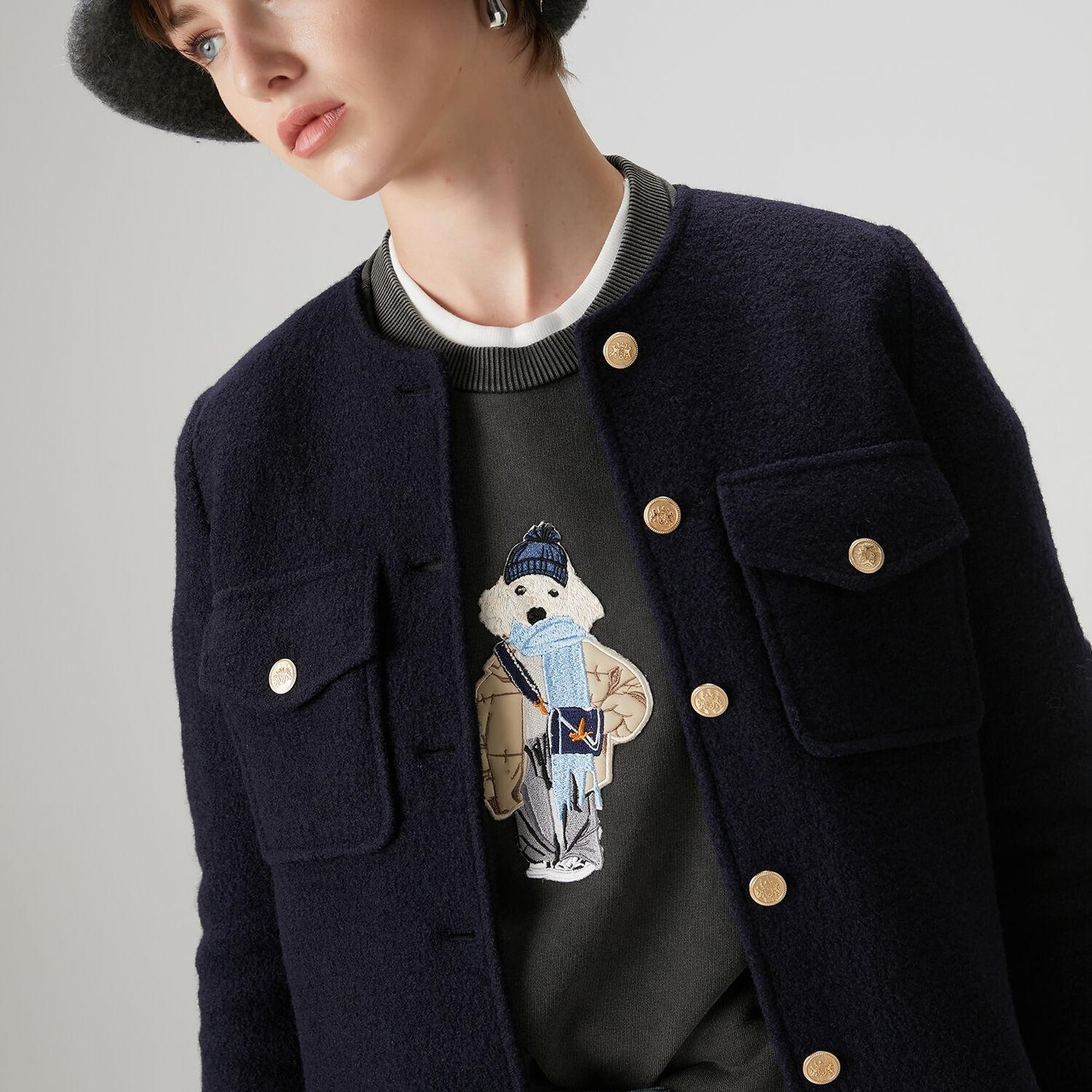 Beymen Club Kadın Lacivert Yün Ceket