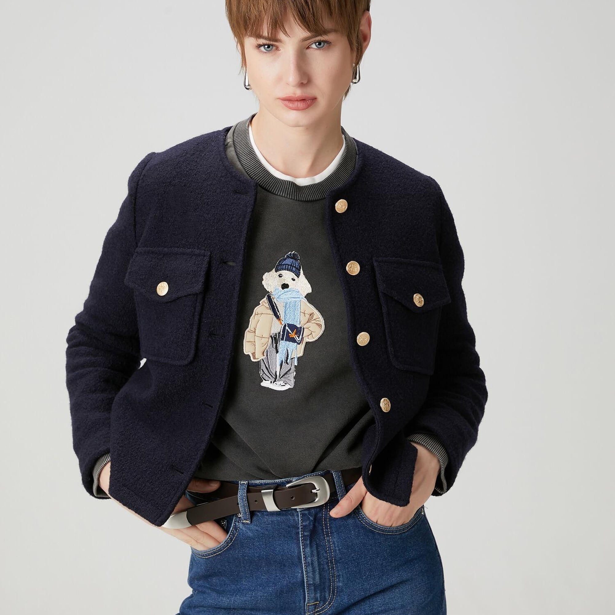 Beymen Club Kadın Lacivert Yün Ceket