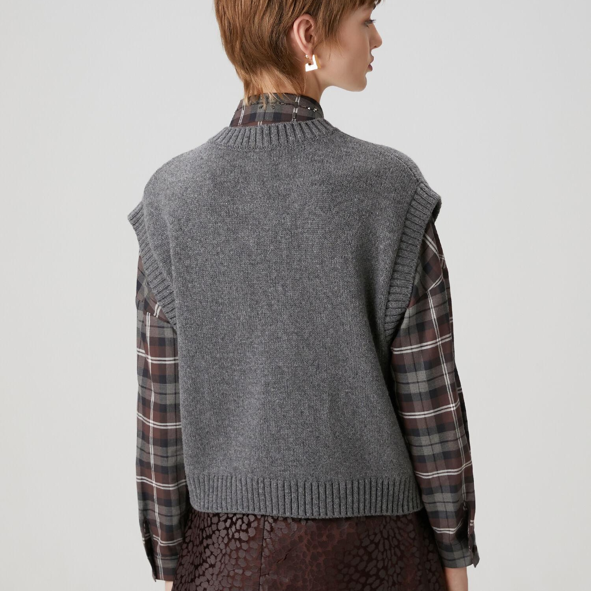 Beymen Club Kadın Gri Melanj Triko Yelek