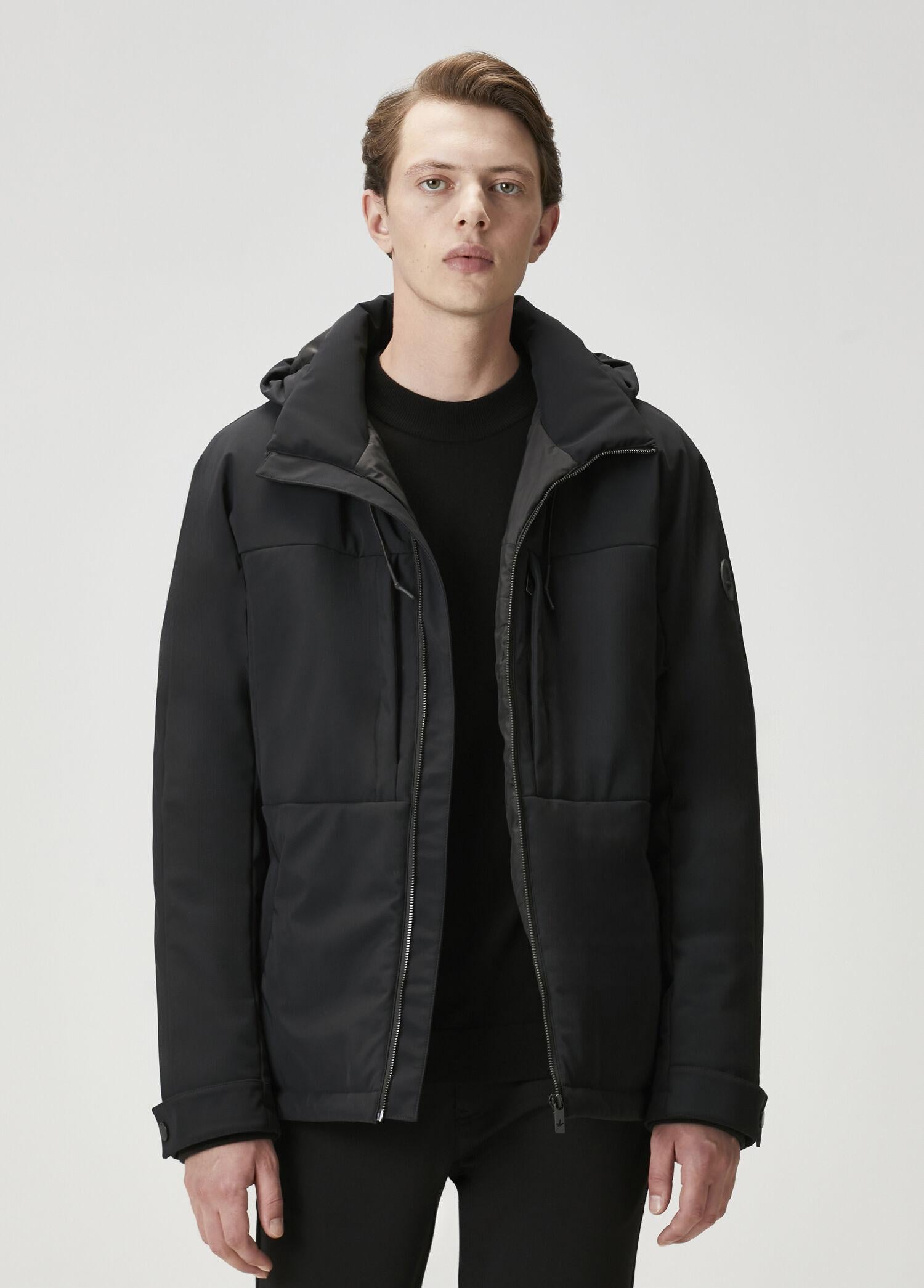  Beymen Club Erkek Siyah Kapüşonlu Mont