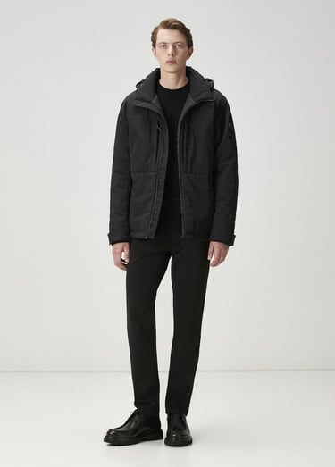  Beymen Club Erkek Siyah Kapüşonlu Mont