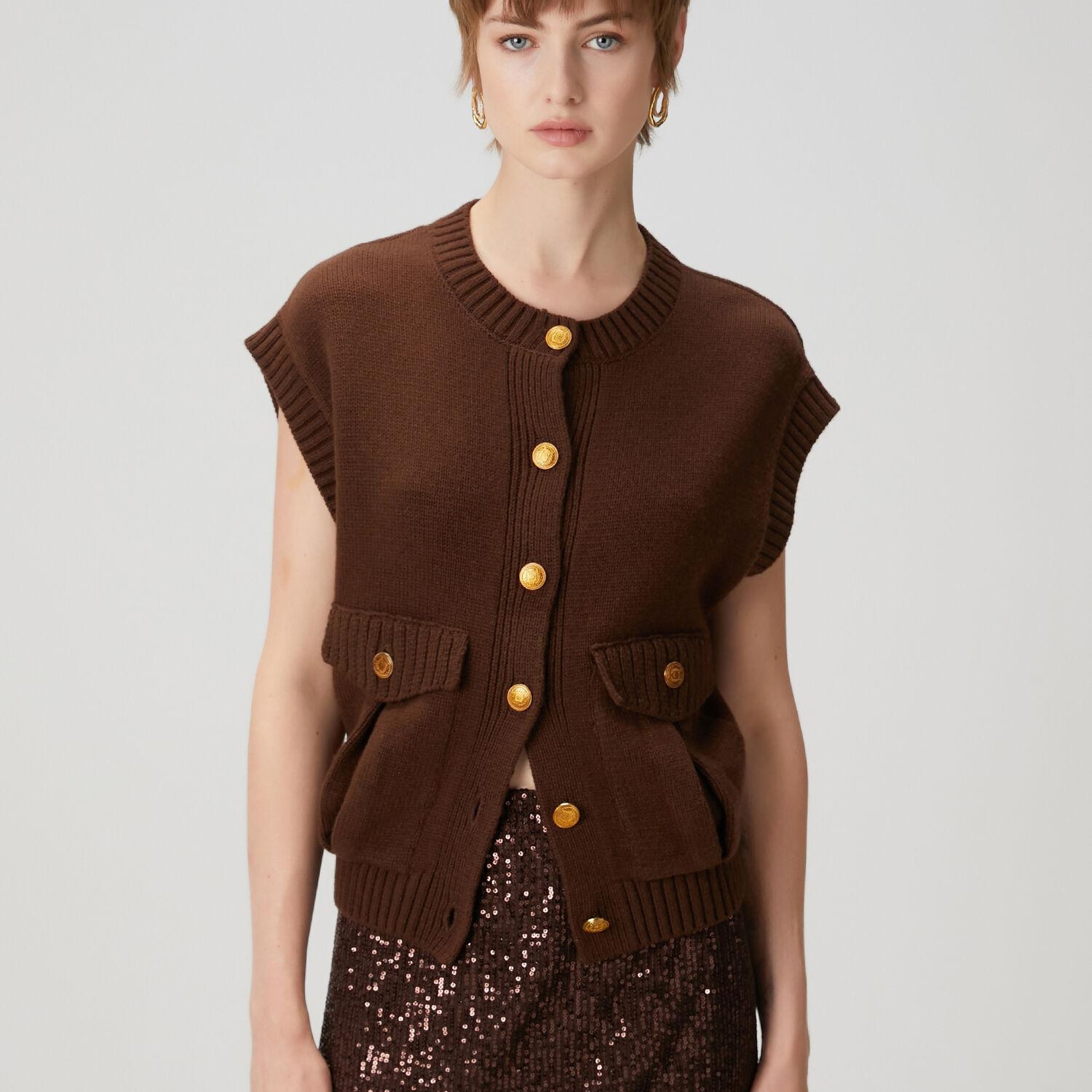 Beymen Club Kadın Kahverengi Triko Yelek