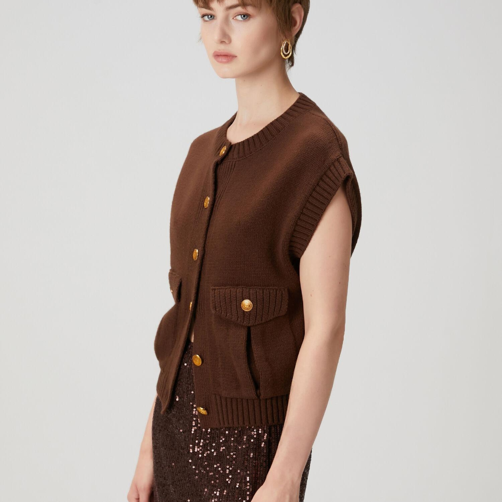 Beymen Club Kadın Kahverengi Triko Yelek