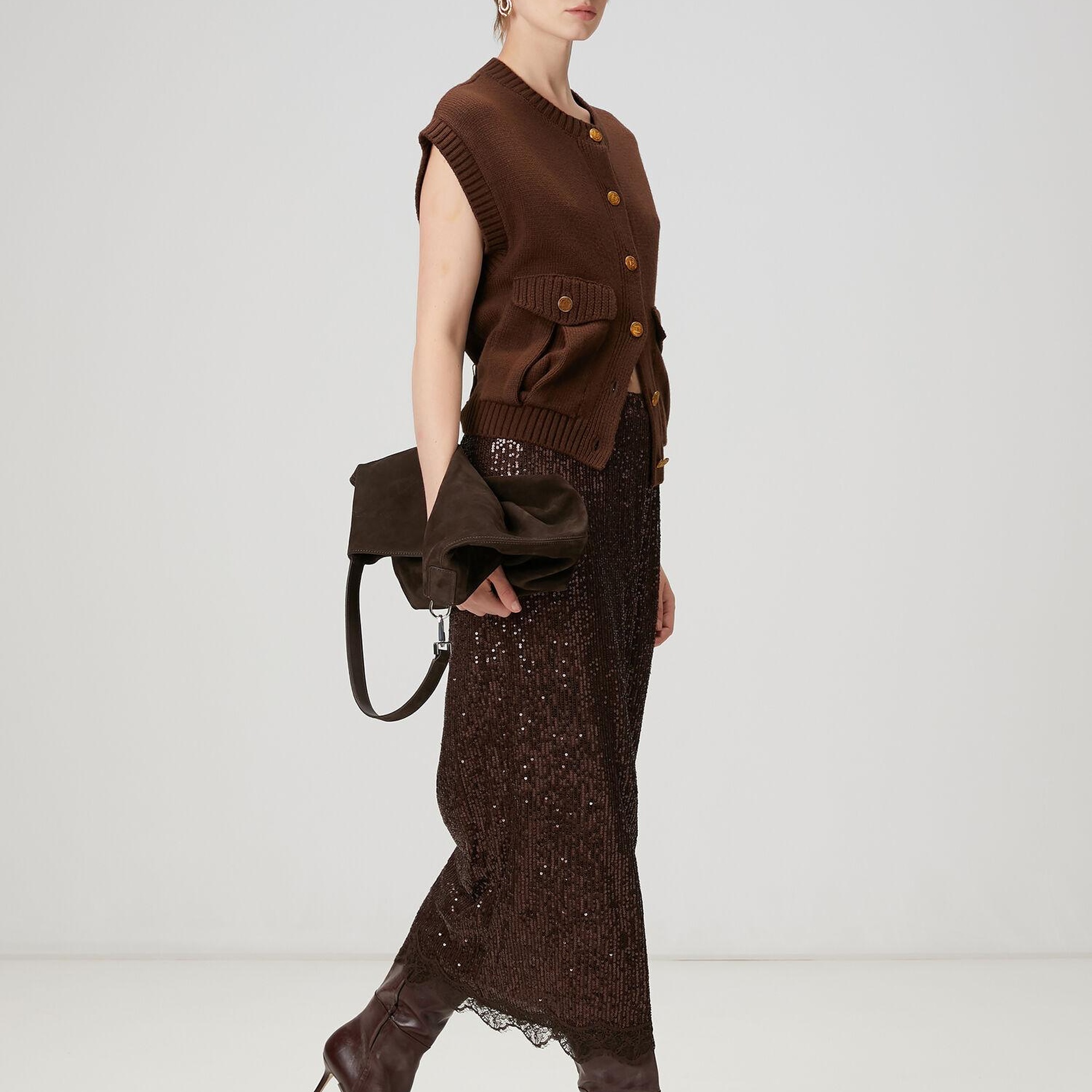 Beymen Club Kadın Kahverengi Triko Yelek