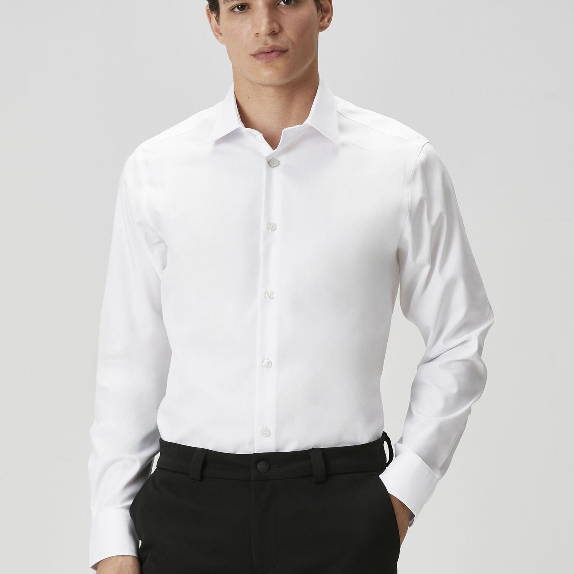 Beymen Club Erkek Comfort Fit Beyaz Klasik Non-iron Oxford Gömlek