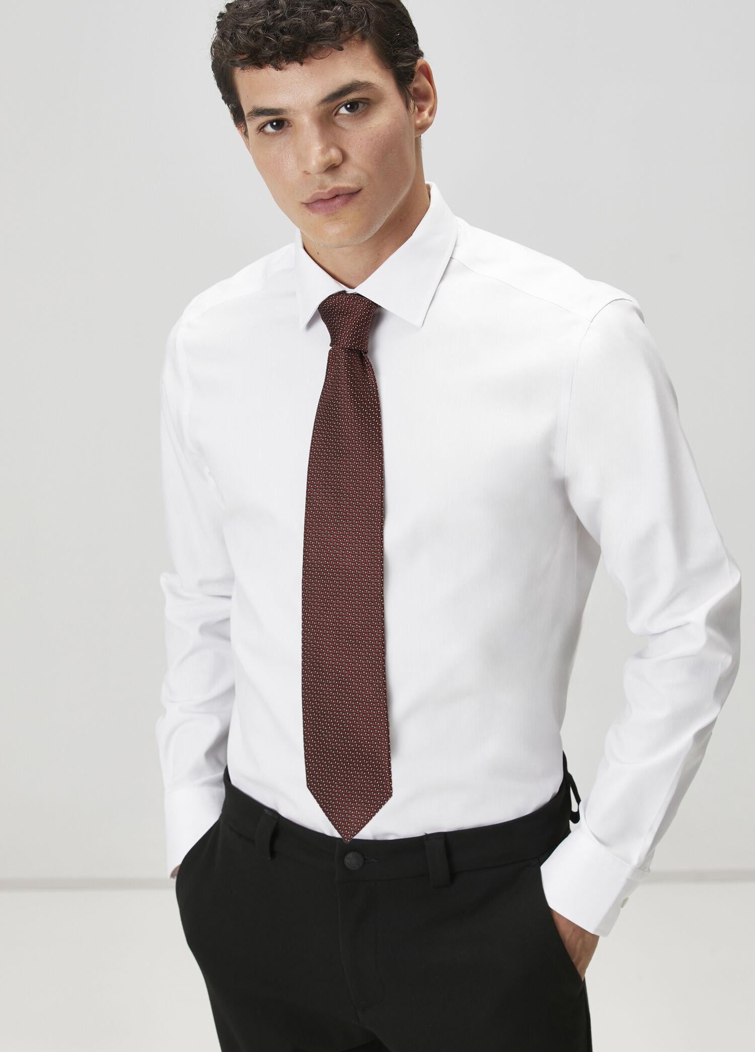  Beymen Club Erkek Comfort Fit Beyaz Klasik Non-iron Oxford Gömlek