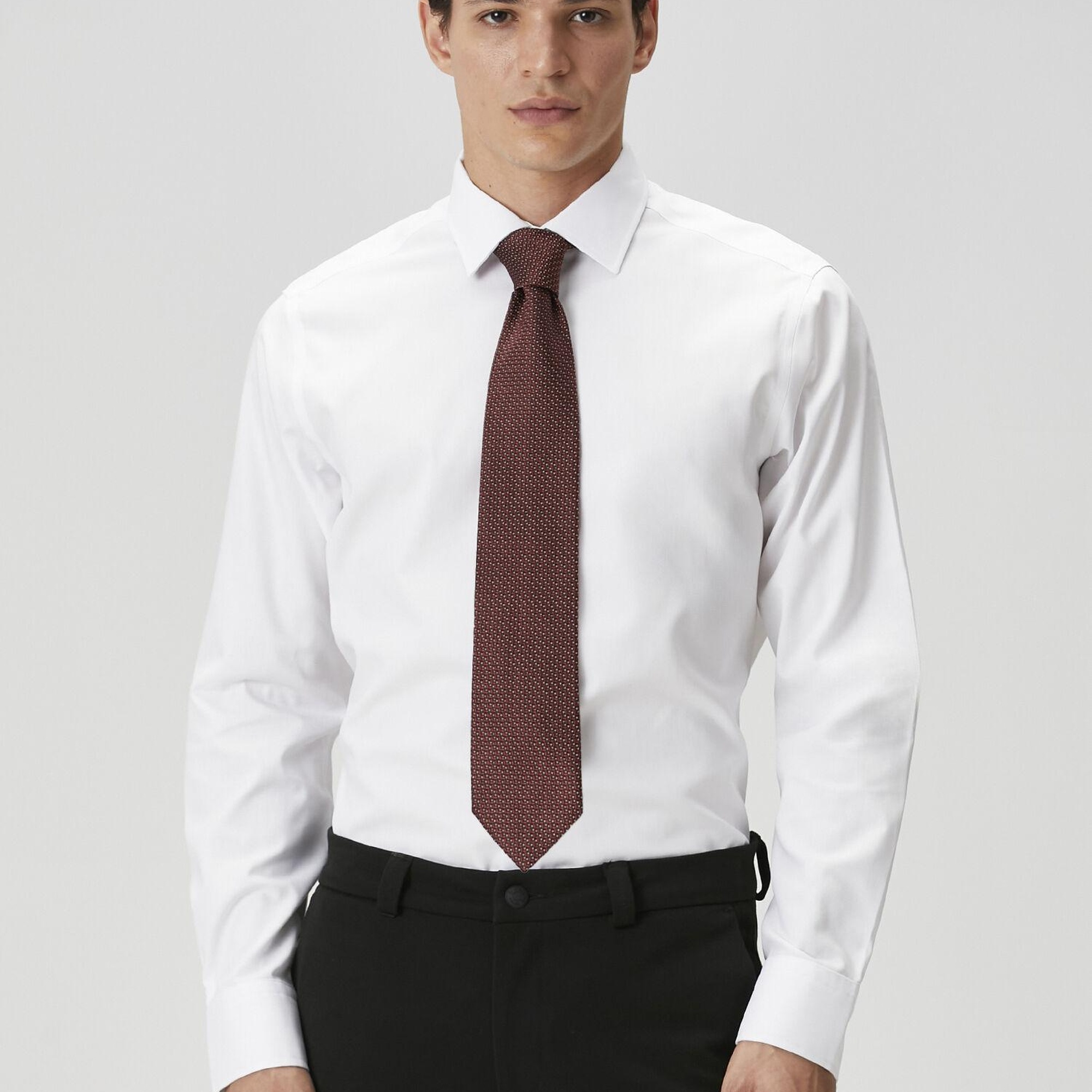 Beymen Club Erkek Comfort Fit Beyaz Klasik Non-iron Oxford Gömlek