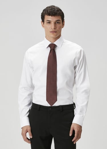  Beymen Club Erkek Comfort Fit Beyaz Klasik Non-iron Oxford Gömlek