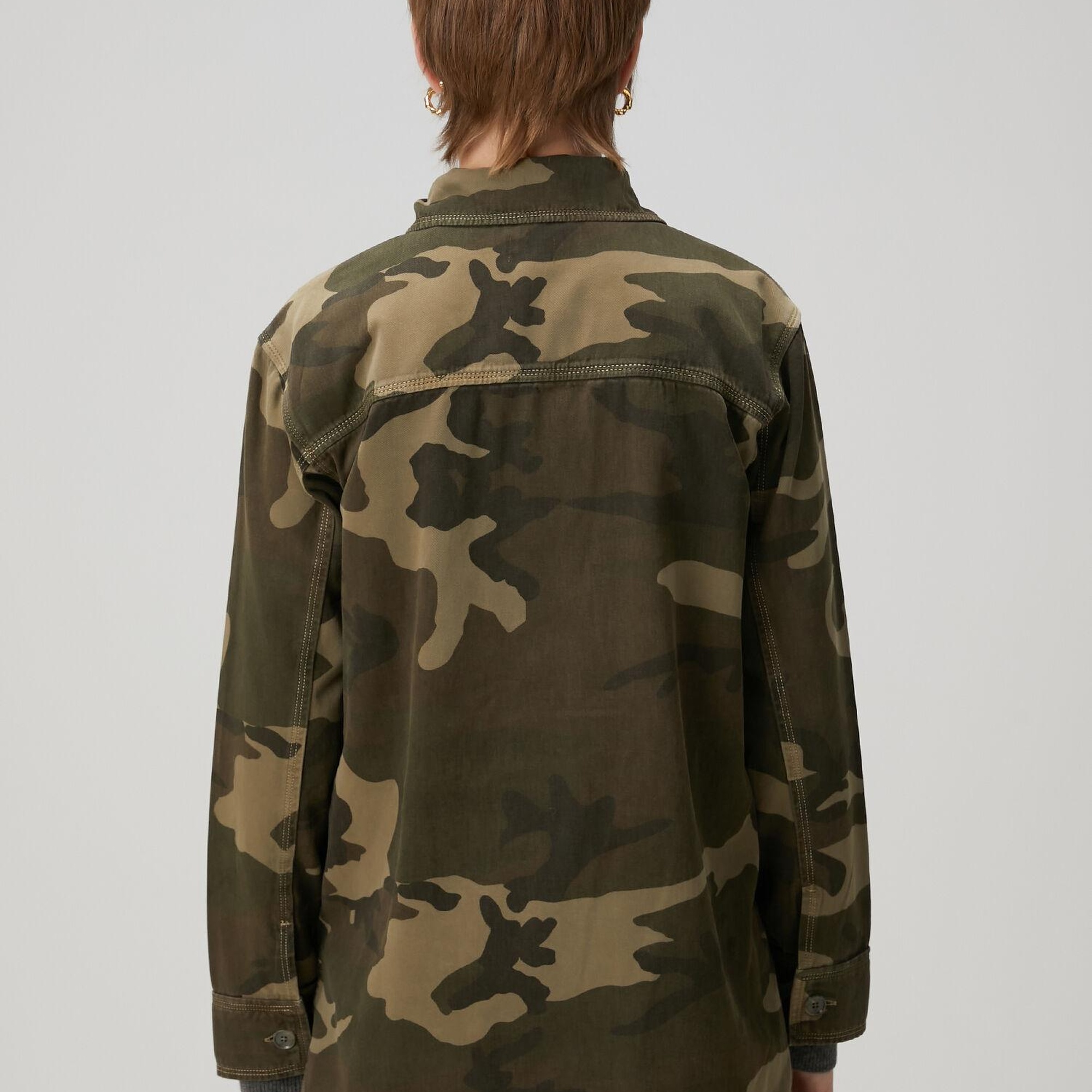 Beymen Club Kadın Kamuflaj Desenli Denim Ceket