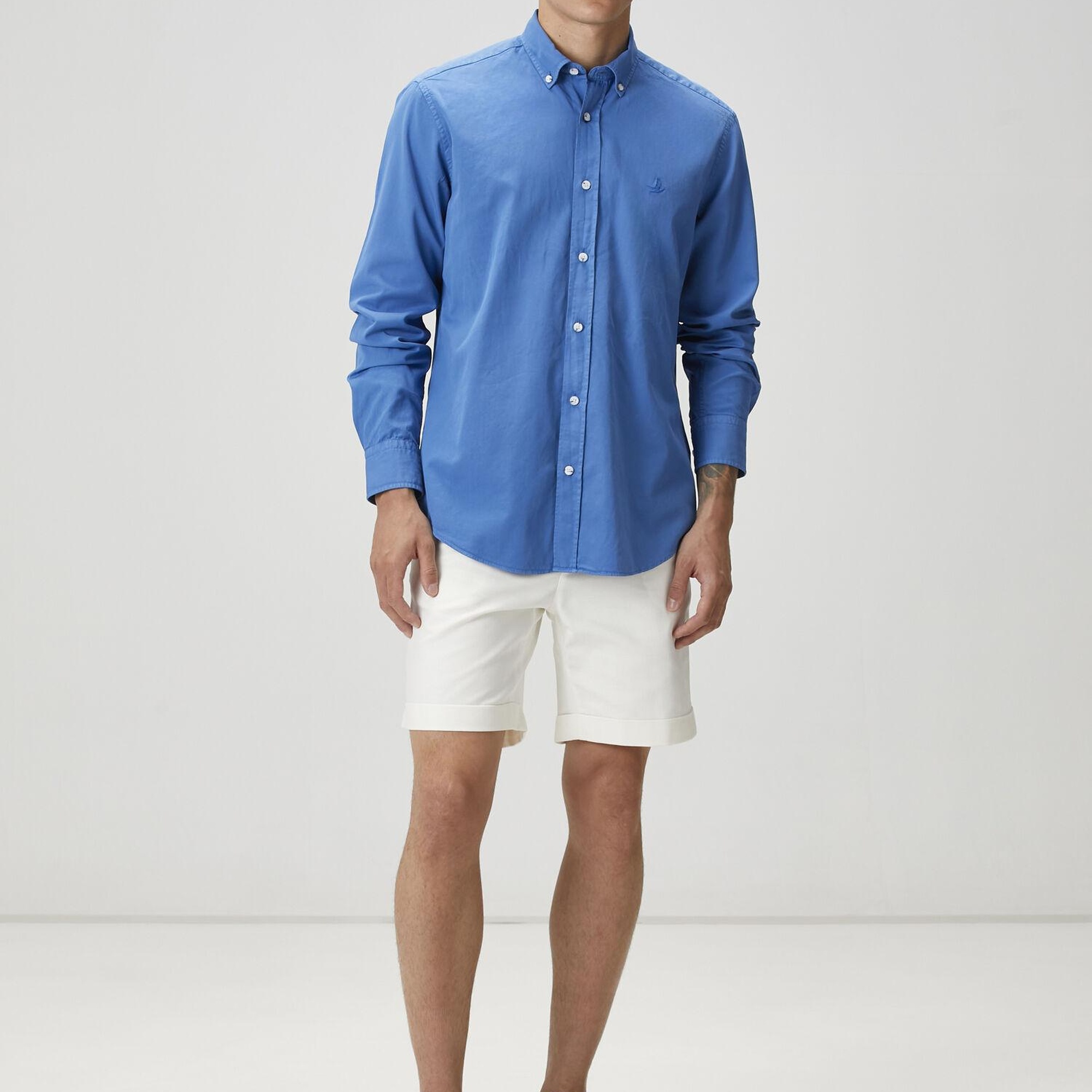 Beymen Club Erkek Comfort Fit Mavi Gabardin Doku Gömlek