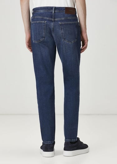  Beymen Club Erkek Tapered Fit Koyu Mavi Jean Pantolon