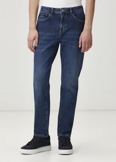  Beymen Club Erkek Tapered Fit Koyu Mavi Jean Pantolon