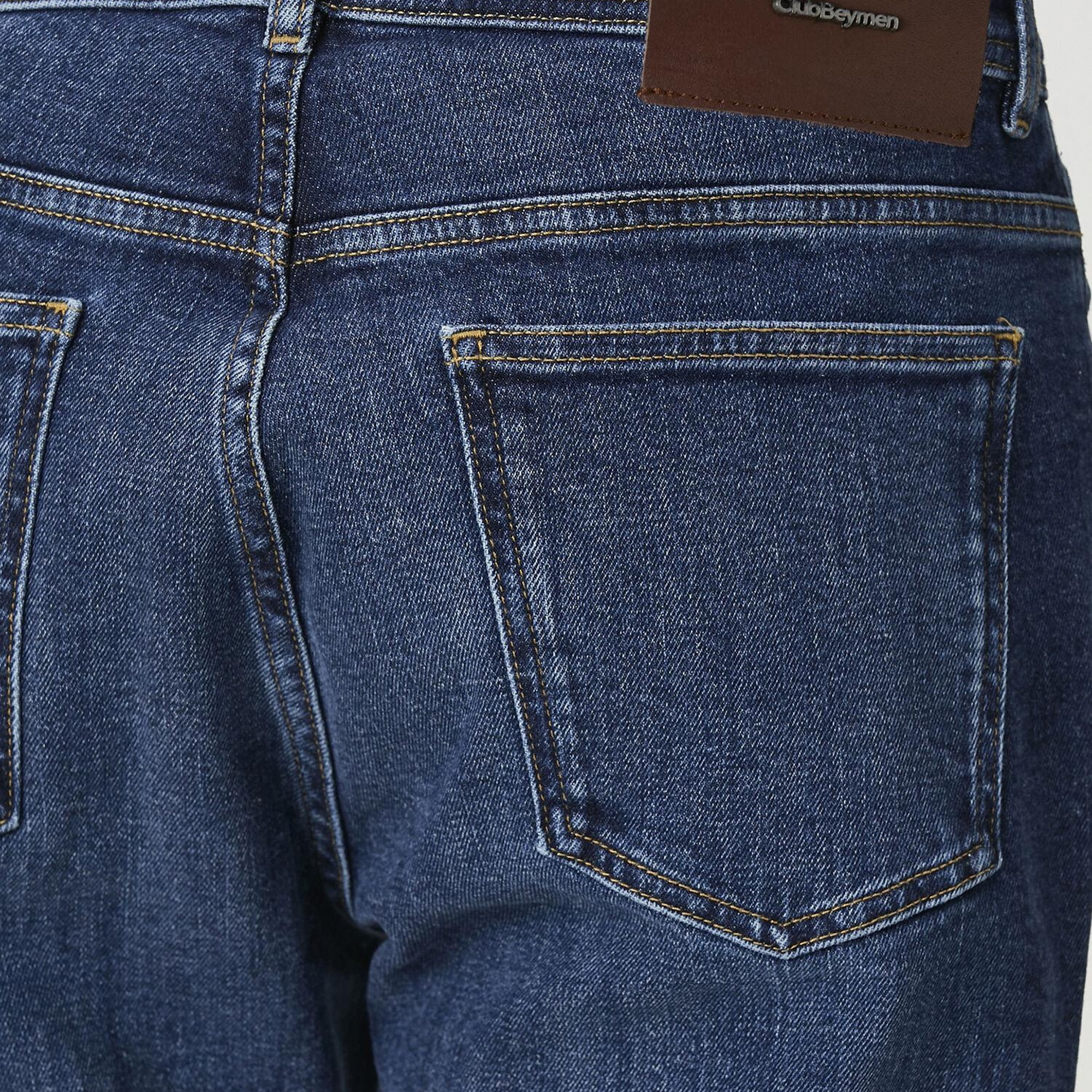 Beymen Club Erkek Tapered Fit Koyu Mavi Jean Pantolon