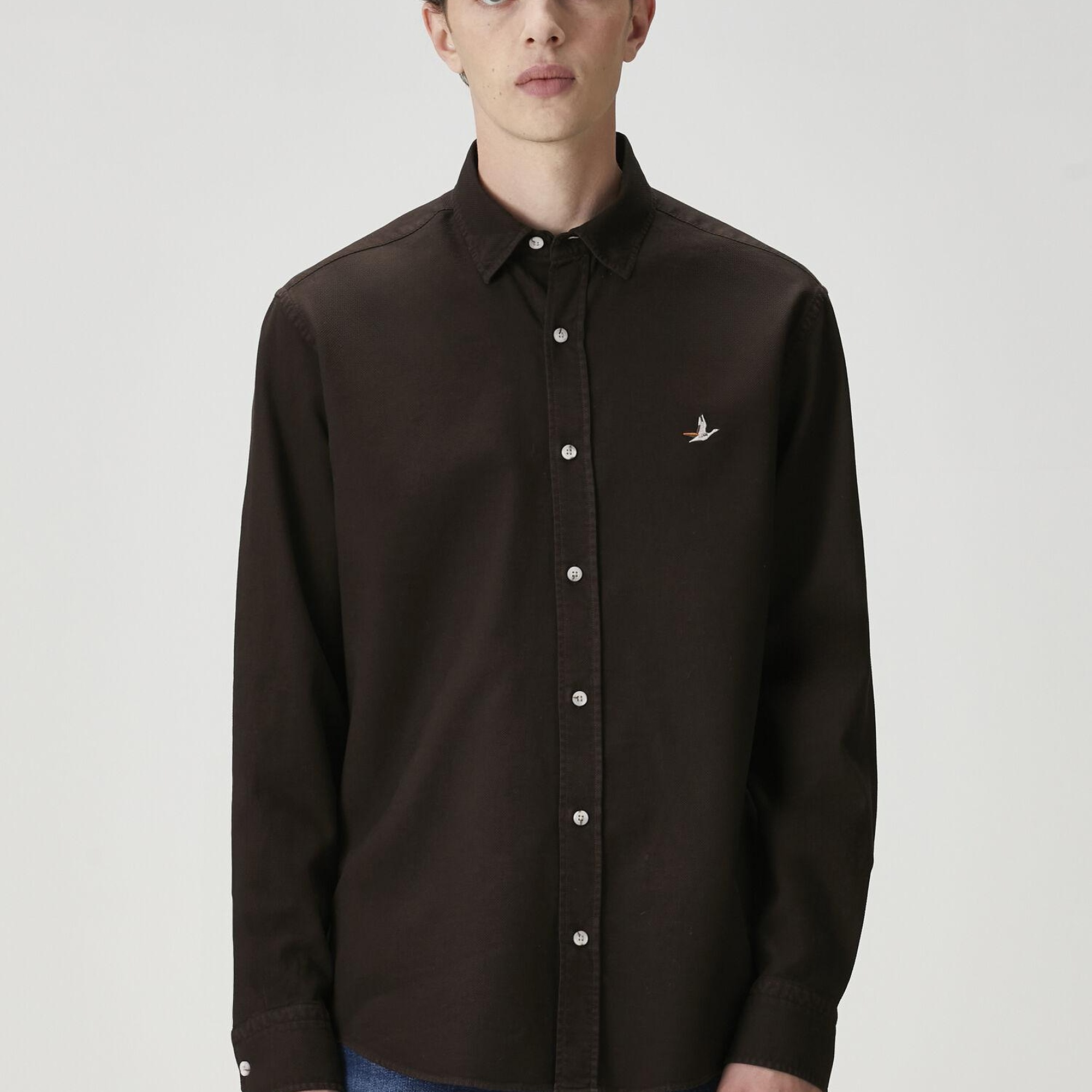 Beymen Club Erkek Comfort Fit Kahverengi Dokulu Gömlek