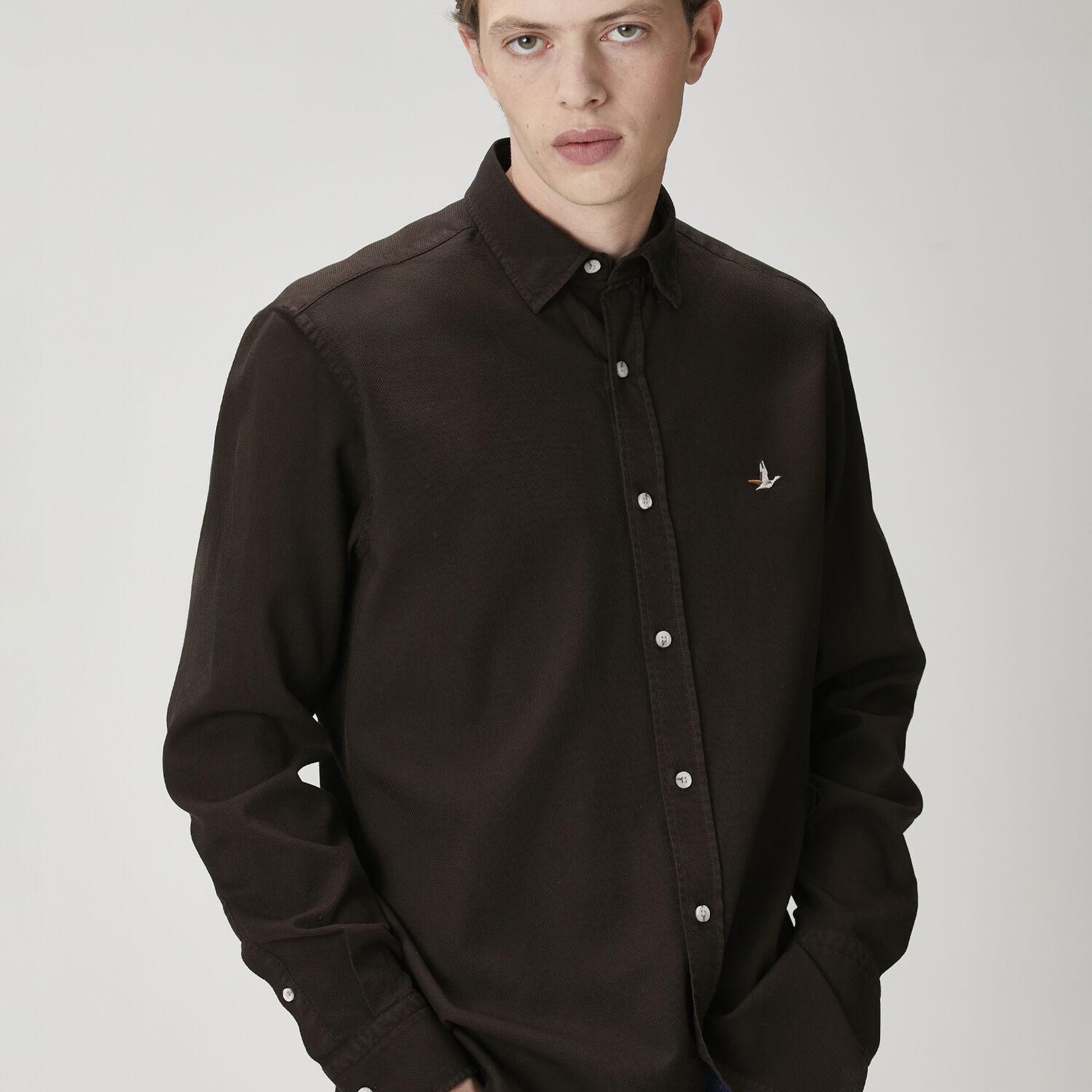 Beymen Club Erkek Comfort Fit Kahverengi Dokulu Gömlek