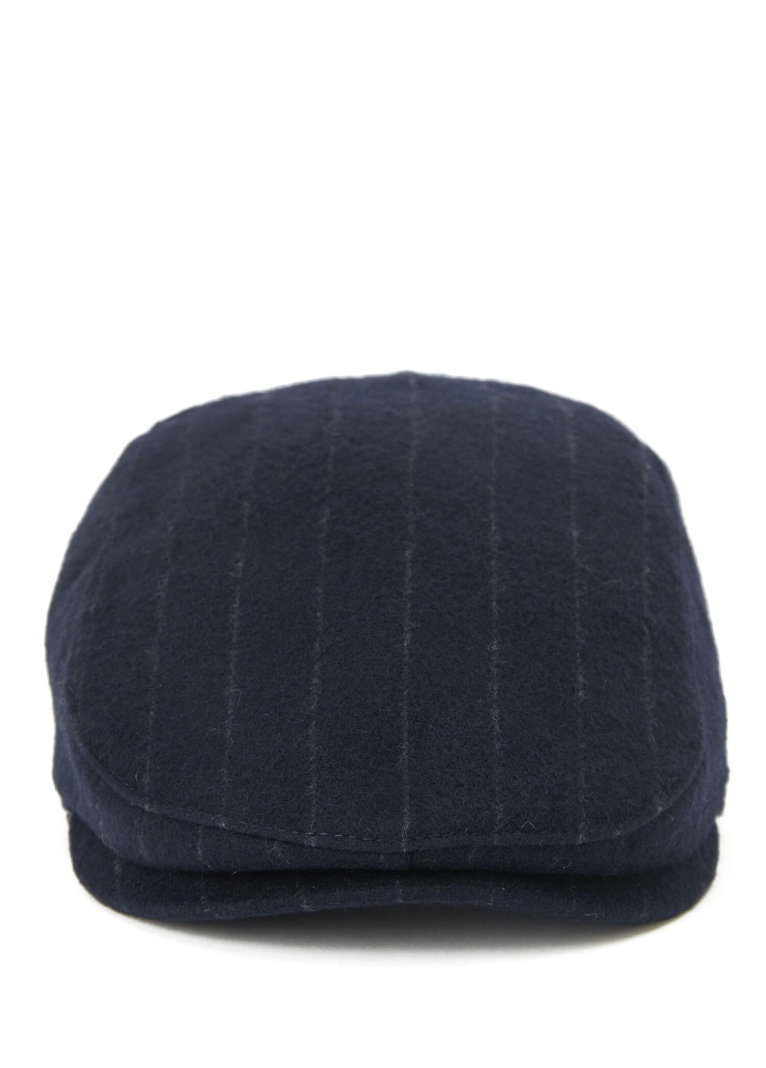  Beymen Club Erkek Lacivert Çizgili Yün Şapka