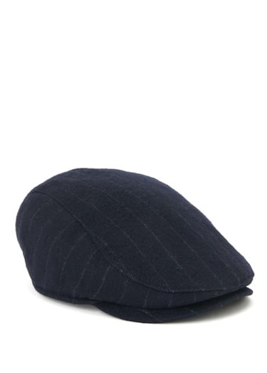  Beymen Club Erkek Lacivert Çizgili Yün Şapka