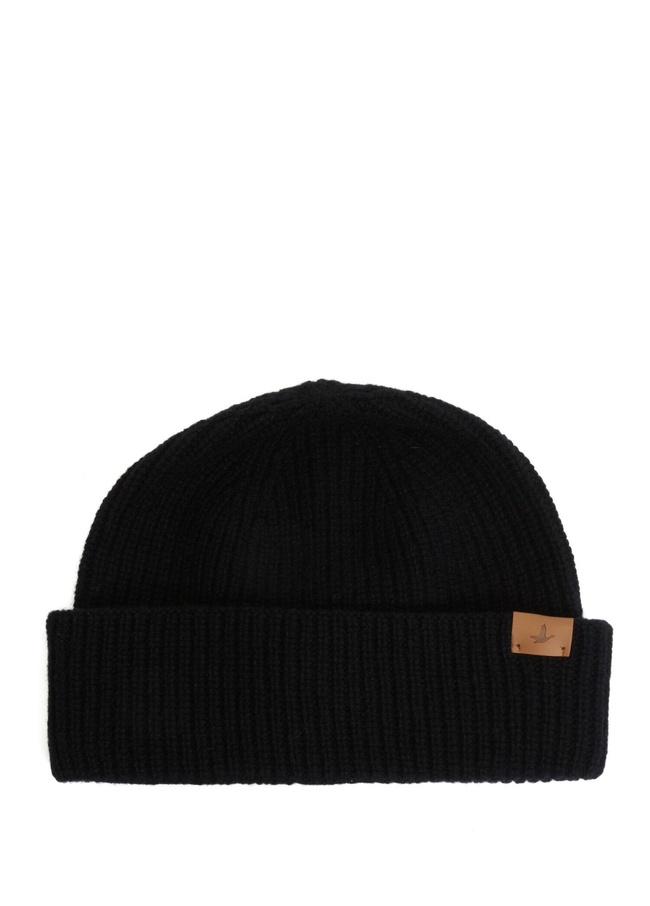  Beymen Club Erkek Siyah Kaz Logolu Kesik Yün Bere