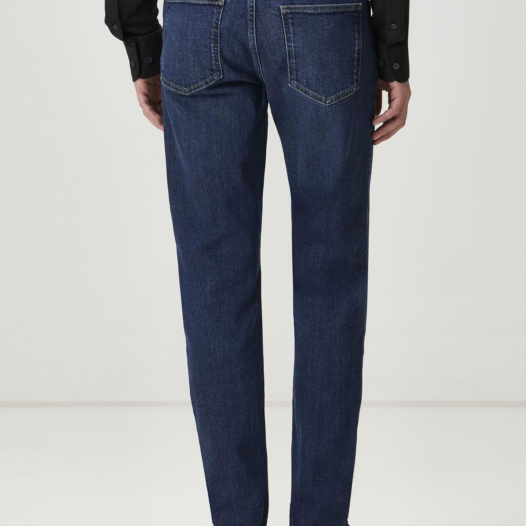 Beymen Club Erkek Mavi Yıkamalı Slim Fit Jean Pantolon