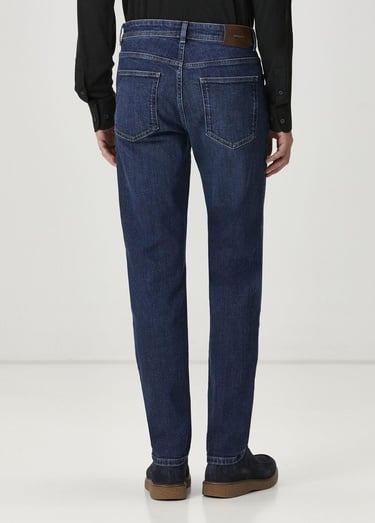  Beymen Club Erkek Mavi Yıkamalı Slim Fit Jean Pantolon