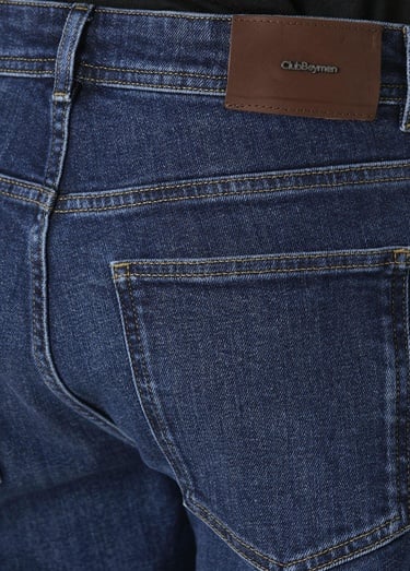  Beymen Club Erkek Mavi Yıkamalı Slim Fit Jean Pantolon