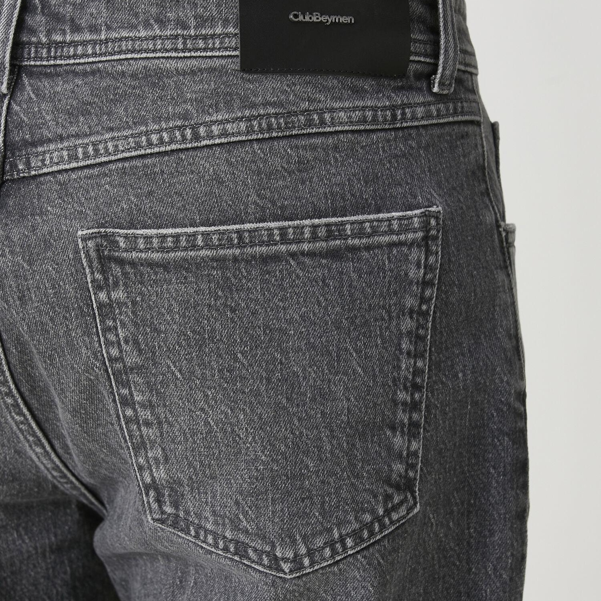 Beymen Club Erkek Gri Yıkamalı Tapered Fit Jean Pantolon