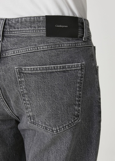  Beymen Club Erkek Gri Yıkamalı Tapered Fit Jean Pantolon