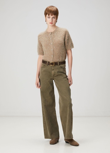  Beymen Club Kadın Vizon Taş İşlemeli Hırka