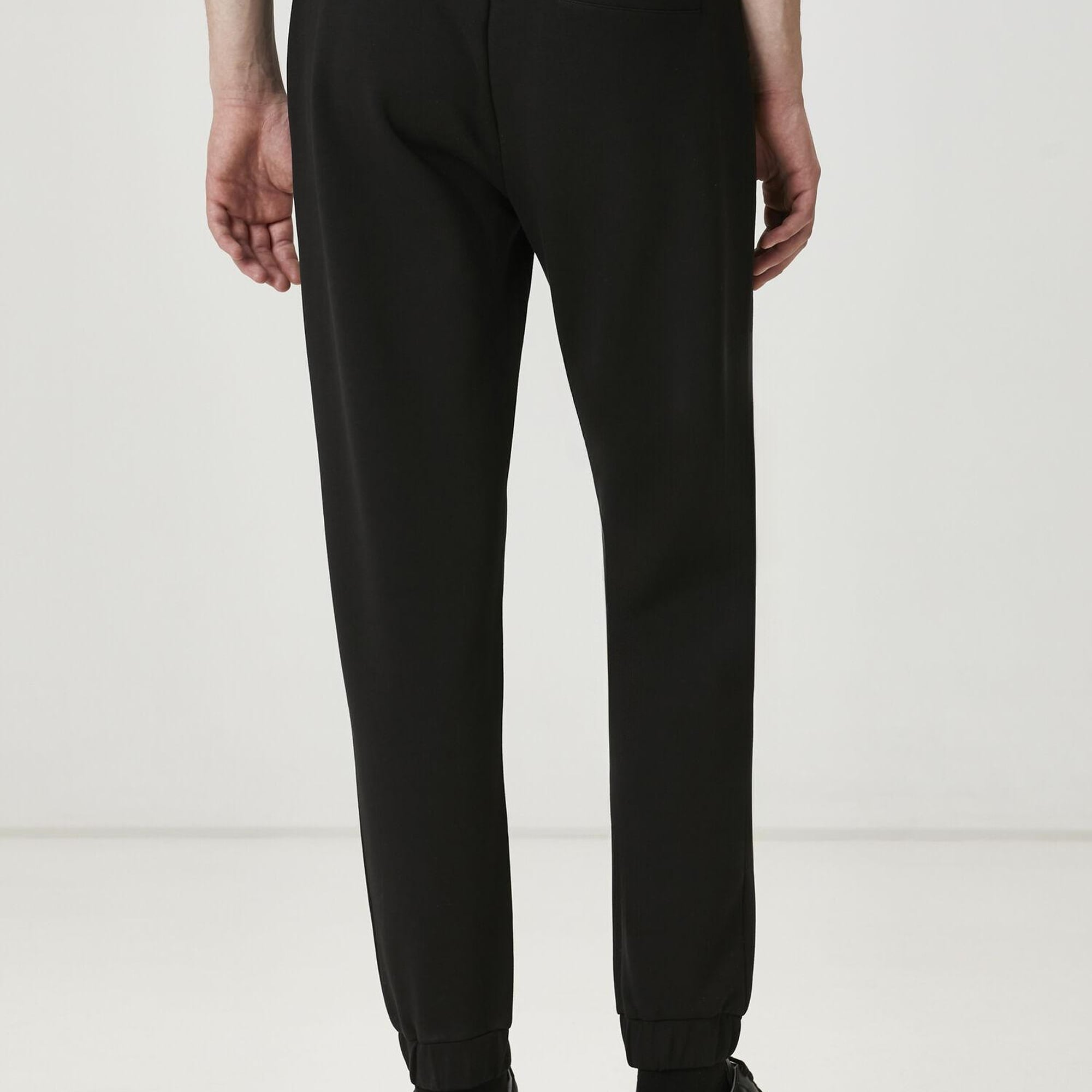 Beymen Club Erkek Siyah Beli Kordonlu Jogger Eşofman Altı