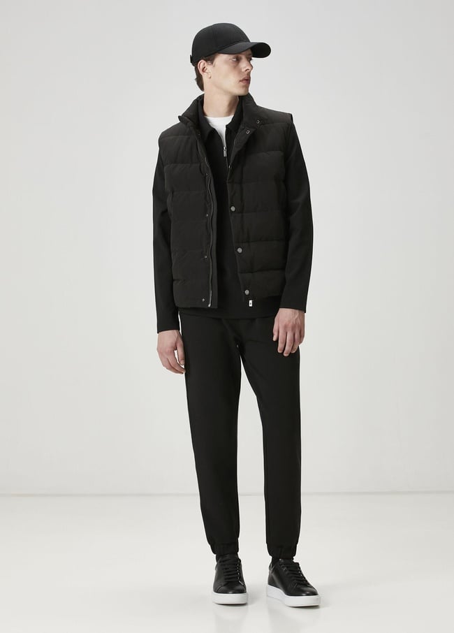  Beymen Club Erkek Siyah Beli Kordonlu Jogger Eşofman Altı