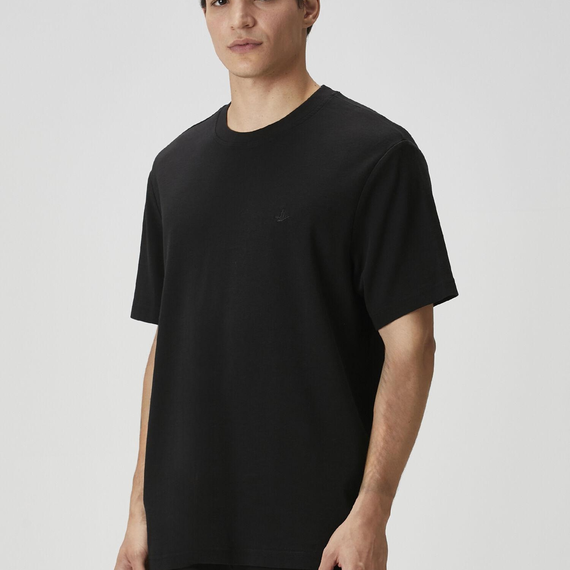 Beymen Club Erkek Relax Fit Siyah Basic T-shirt