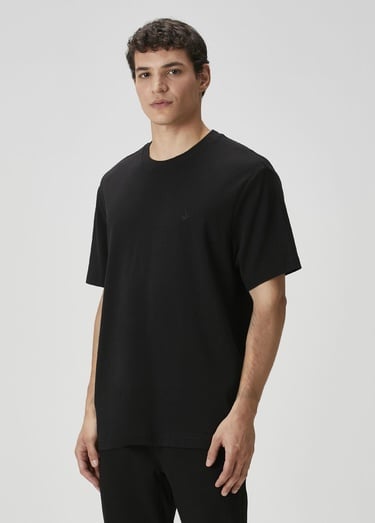  Beymen Club Erkek Relax Fit Siyah Basic T-shirt