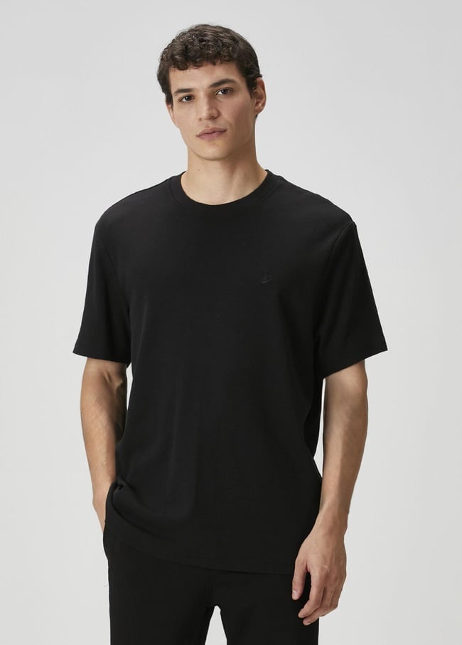  Beymen Club Erkek Relax Fit Siyah Basic T-shirt