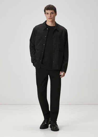  Beymen Club Erkek Relax Fit Siyah Basic T-shirt